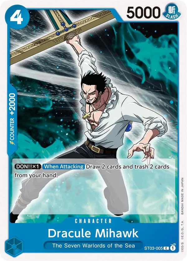 Dracule Mihawk — ST-03: Starter Deck 3 The Seven Warlords of The Sea — One Piece Card Game