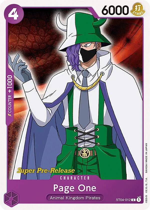 Page One — ST-04: Starter Deck 4 Animal Kingdom Pirates (Super Pre-Release Edition) — One Piece Card Game