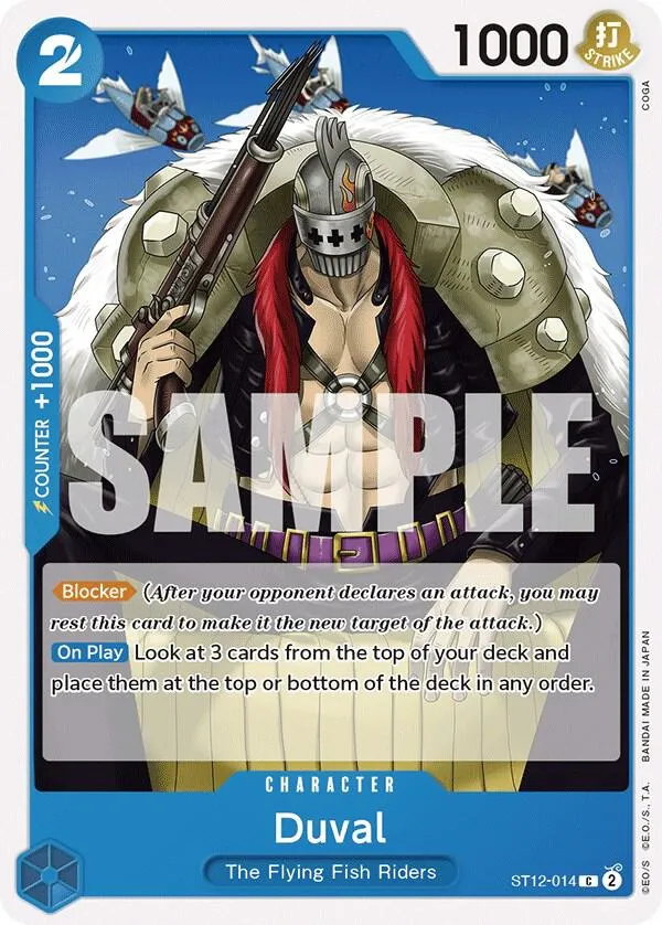 Duval — ST-12: Starter Deck 12 Zoro and Sanji — One Piece Card Game