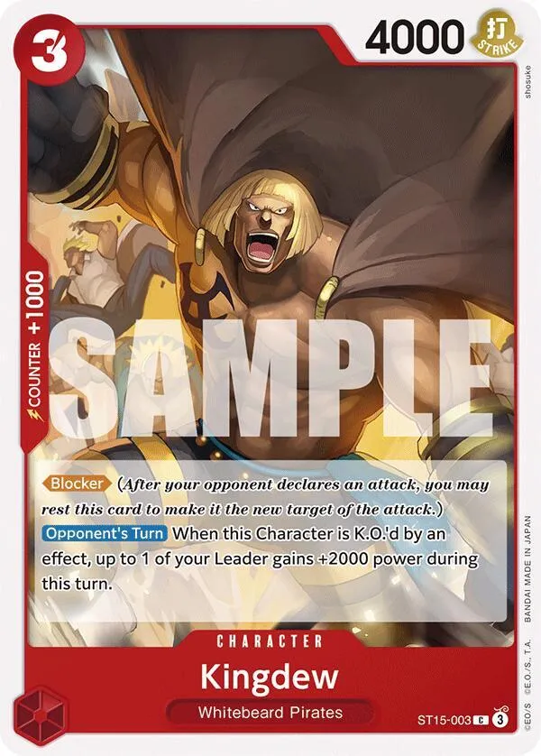 Kingdew — ST-15: Starter Deck 15 RED Edward.Newgate — One Piece Card Game