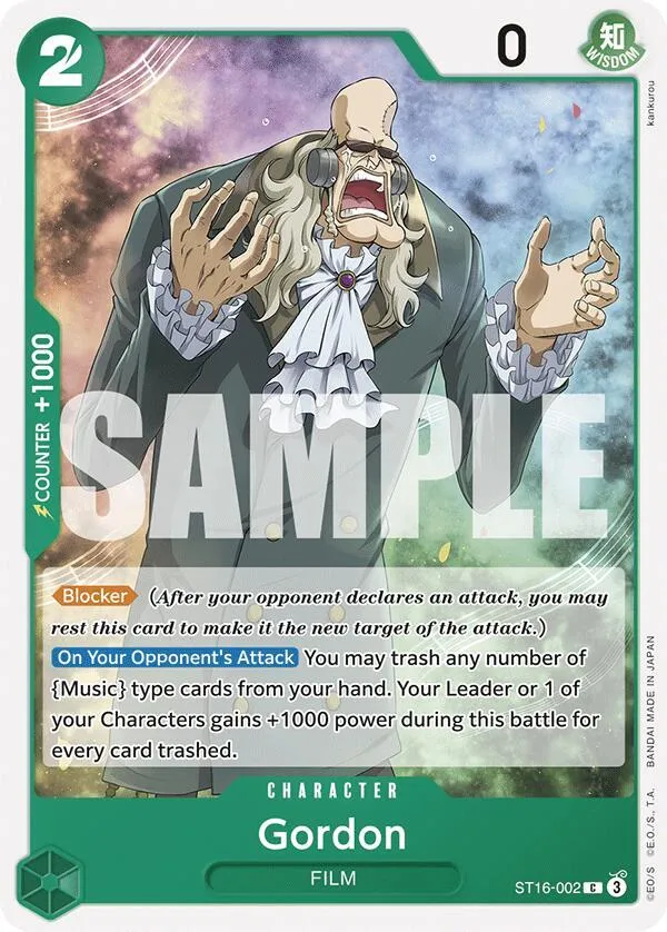 Gordon — ST-16: Starter Deck 16 GREEN Uta — One Piece Card Game