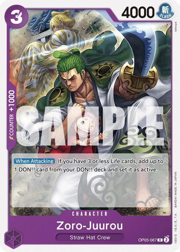 Zoro-Juurou (OP05-067) — ST-18: Starter Deck 18 PURPLE Monkey.D.Luffy — One Piece Card Game