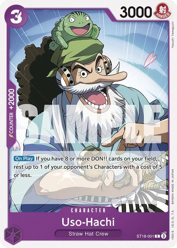 Uso-Hachi (ST18-001) — ST-18: Starter Deck 18 PURPLE Monkey.D.Luffy — One Piece Card Game