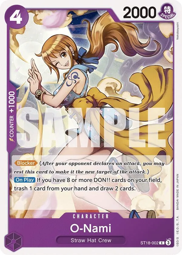 O-Nami — ST-18: Starter Deck 18 PURPLE Monkey.D.Luffy — One Piece Card Game