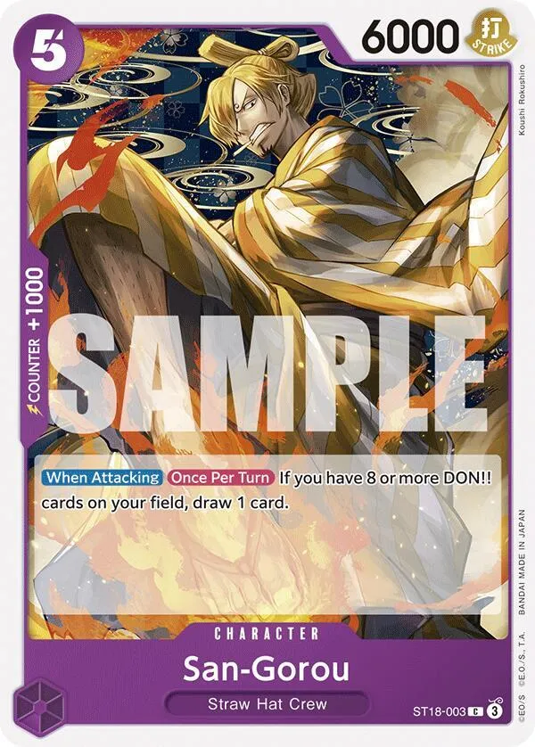 San-Gorou — ST-18: Starter Deck 18 PURPLE Monkey.D.Luffy — One Piece Card Game