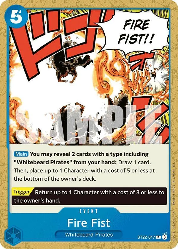 Fire Fist — Starter Deck 22: Ace & Newgate — One Piece Card Game