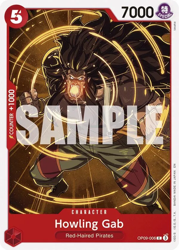 Howling Gab (Reprint) — ST-23: Starter Deck 23 RED Shanks — One Piece Card Game