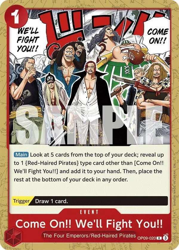 Come On!! We'll Fight You!! (OP09-020) — ST-23: Starter Deck 23 RED Shanks — One Piece Card Game
