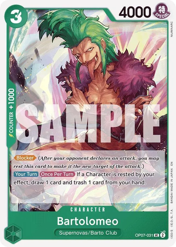 Bartolomeo (Reprint) — ST-24: Starter Deck 24 GREEN Jewelry Bonney — One Piece Card Game