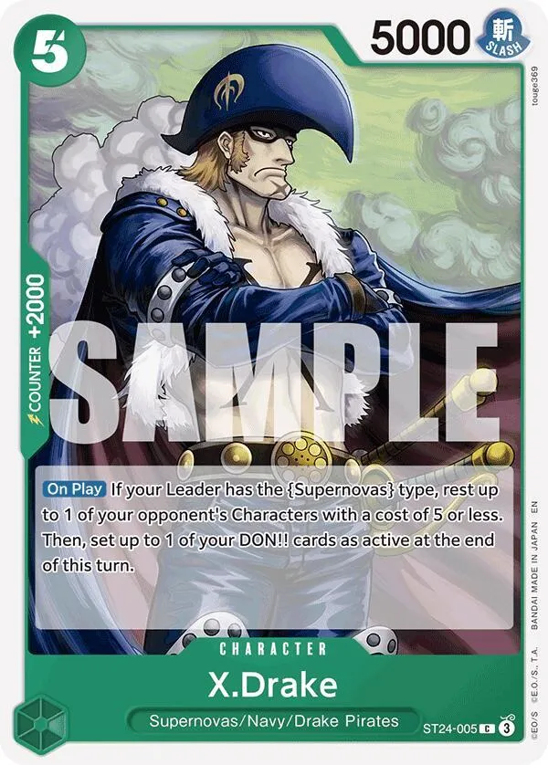 X.Drake — ST-24: Starter Deck 24 GREEN Jewelry Bonney — One Piece Card Game