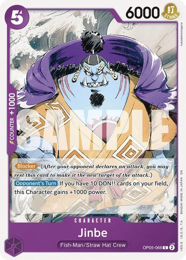 Jinbe (Reprint) from ST-26: Starter Deck 26 PURPLE/BLACK Monkey.D.Luffy - One Piece Card Game