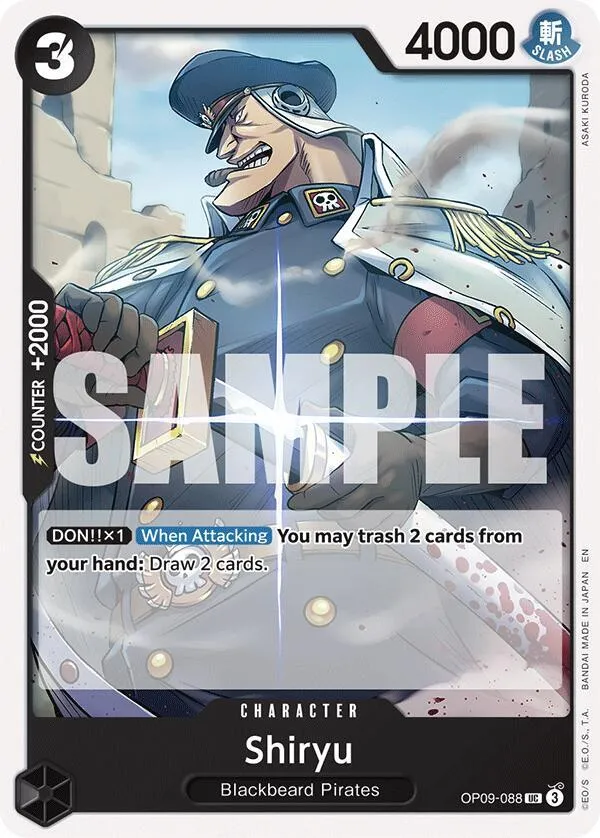 Shiryu (Reprint) — ST-27: Starter Deck 27 BLACK Marshall.D.Teach — One Piece Card Game