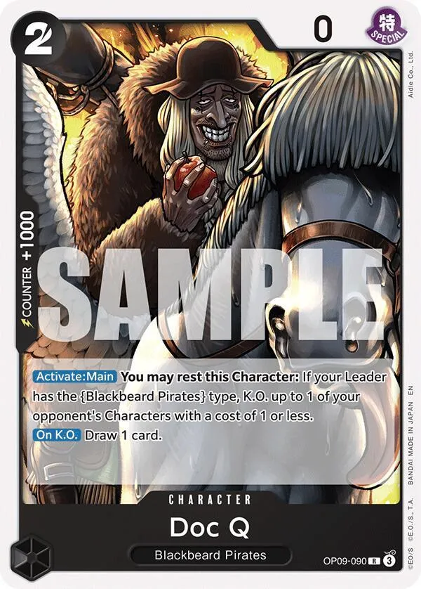 Doc Q (Reprint) — ST-27: Starter Deck 27 BLACK Marshall.D.Teach — One Piece Card Game