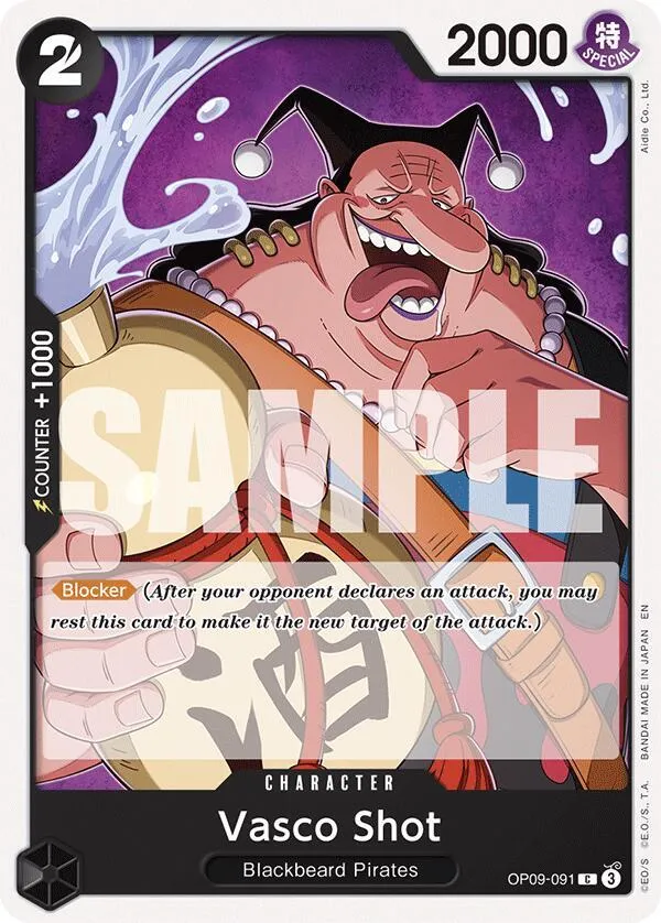 Vasco Shot (Reprint) — ST-27: Starter Deck 27 BLACK Marshall.D.Teach — One Piece Card Game