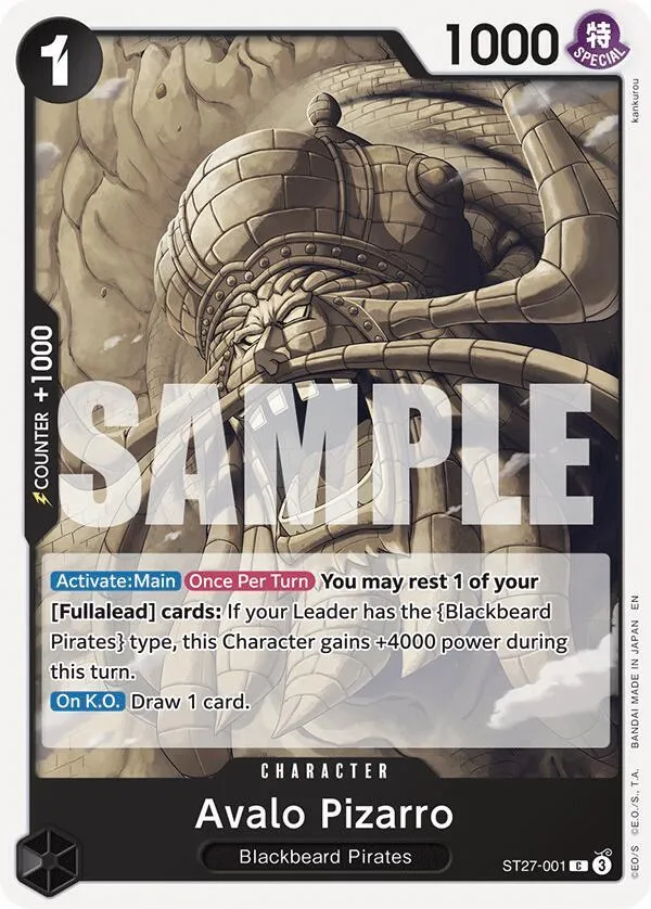 Avalo Pizarro — ST-27: Starter Deck 27 BLACK Marshall.D.Teach — One Piece Card Game