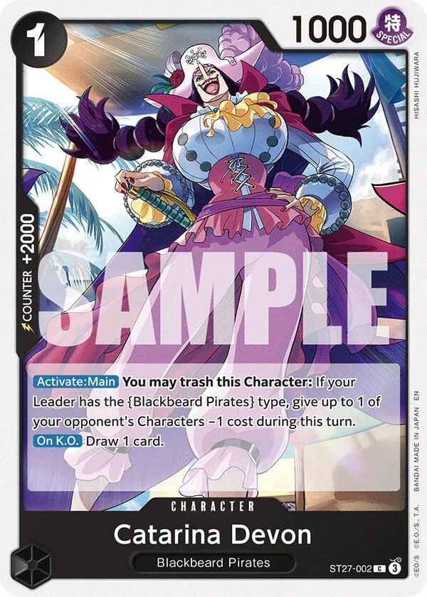 Catarina Devon — ST-27: Starter Deck 27 BLACK Marshall.D.Teach — One Piece Card Game