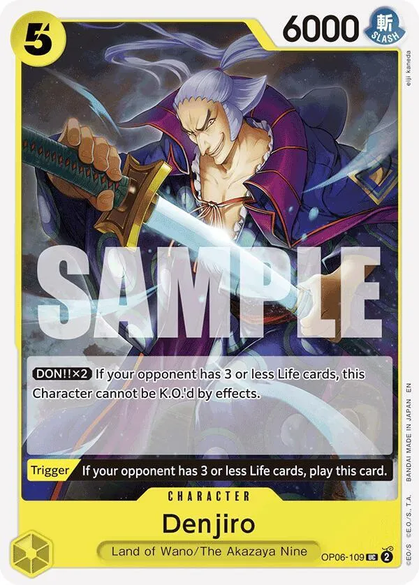 Denjiro (Reprint) — ST-28: Starter Deck 28 GREEN/YELLOW Yamato — One Piece Card Game