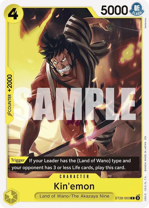 Kin'emon — ST-28: Starter Deck 28 GREEN/YELLOW Yamato — One Piece Card Game