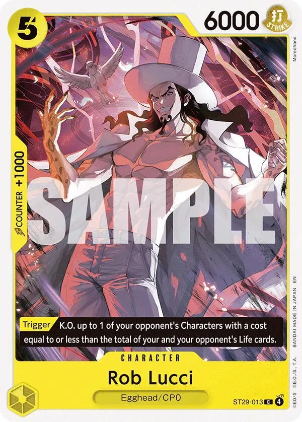 Rob Lucci (ST29-013) — ST-29: Starter Deck 29 Egghead — One Piece Card Game