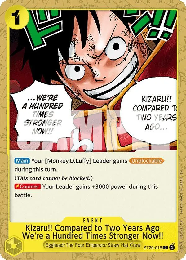 Kizaru!! Compared to Two Years Ago We're a Hundred Times Stronger Now!! — ST-29: Starter Deck 29 Egghead — One Piece Card Game