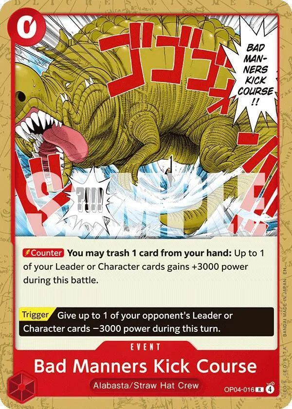 Bad Manners Kick Course — ST-31: Starter Deck 31 RED Monkey.D.Luffy — One Piece Card Game