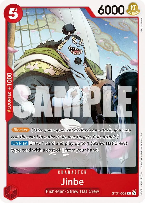 Jinbe — ST-31: Starter Deck 31 RED Monkey.D.Luffy — One Piece Card Game