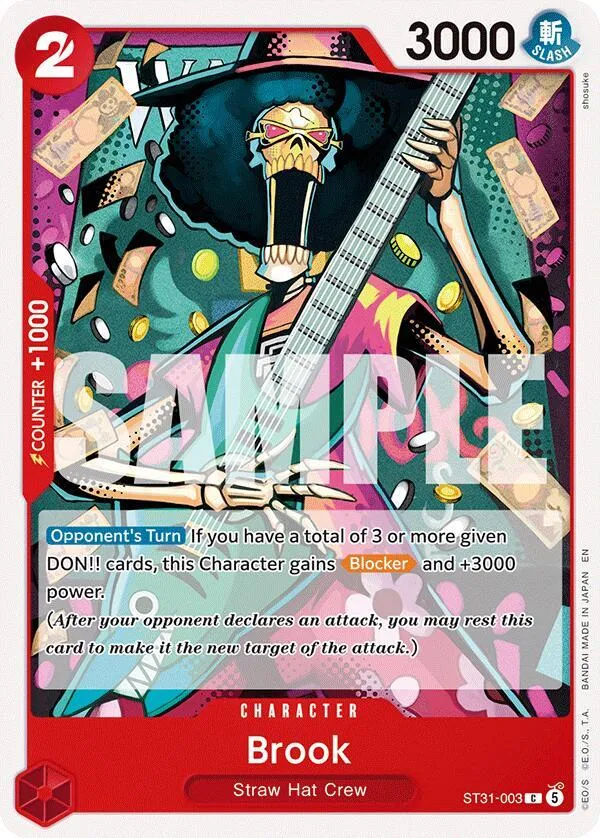 Brook — ST-31: Starter Deck 31 RED Monkey.D.Luffy — One Piece Card Game