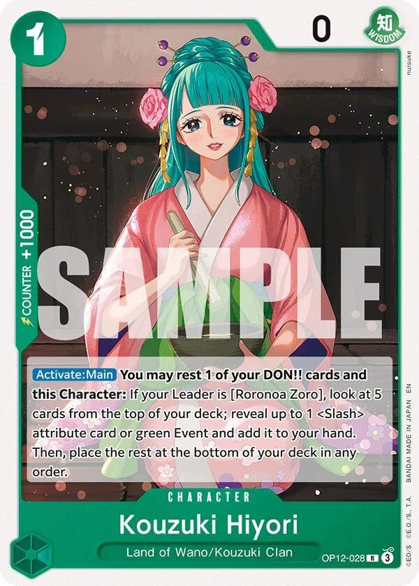 Kouzuki Hiyori — ST-32: Starter Deck 32 GREEN Roronoa Zoro — One Piece Card Game