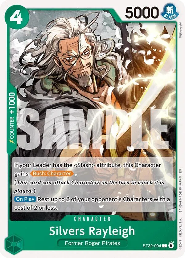 Silvers Rayleigh — ST-32: Starter Deck 32 GREEN Roronoa Zoro — One Piece Card Game