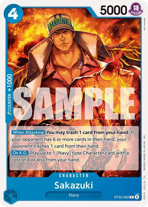 Sakazuki — ST-33: Starter Deck 33 BLUE Kuzan — One Piece Card Game