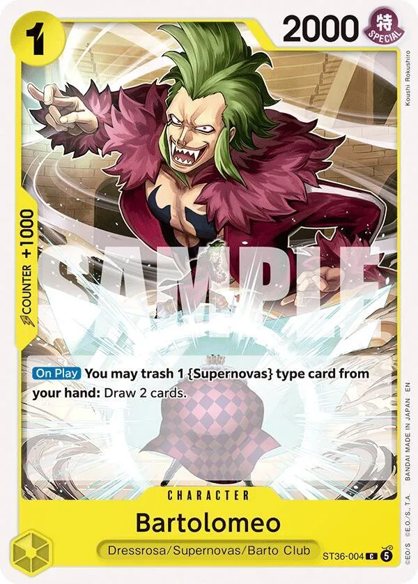 Bartolomeo — ST-36: Starter Deck 36 YELLOW Eustass"Captain"Kid — One Piece Card Game