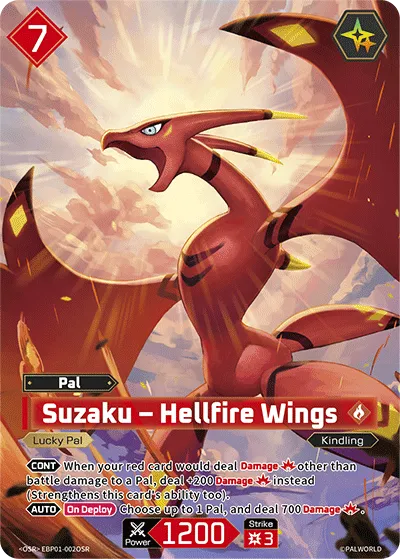 Suzaku – Hellfire Wings — Dawn of Palpagos — Palworld TCG
