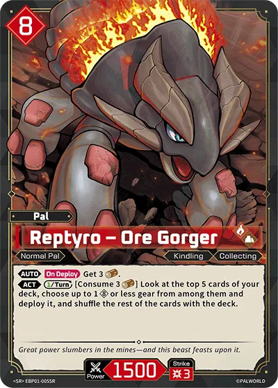 Reptyro – Ore Gorger — Dawn of Palpagos — Palworld TCG