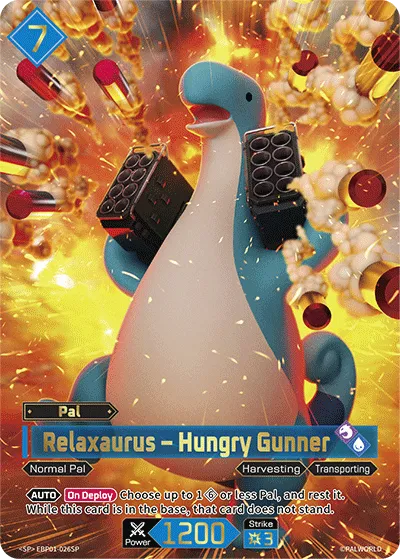 Relaxaurus – Hungry Gunner — Dawn of Palpagos — Palworld TCG