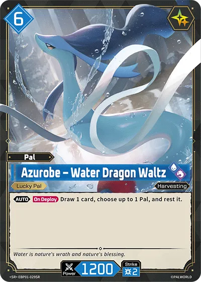 Azurobe – Water Dragon Waltz from Dawn of Palpagos - Palworld TCG