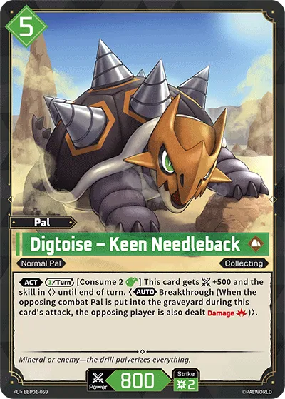 Digtoise – Keen Needleback — Dawn of Palpagos — Palworld TCG