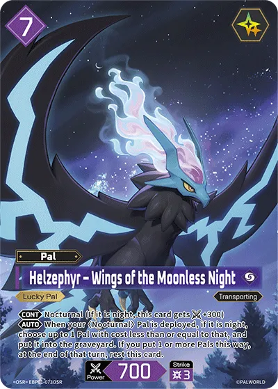 Helzephyr – Wings of the Moonless Night — Dawn of Palpagos — Palworld TCG