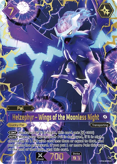 Helzephyr – Wings of the Moonless Night — Dawn of Palpagos — Palworld TCG