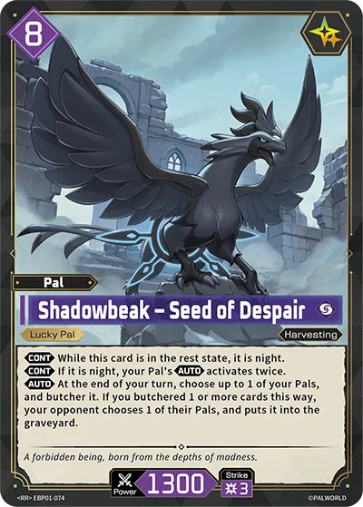 Shadowbeak – Seed of Despair — Dawn of Palpagos — Palworld TCG