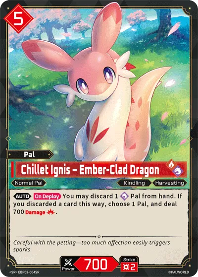 Chillet Ignis – Ember-Clad Dragon — Legends Awaken — Palworld TCG