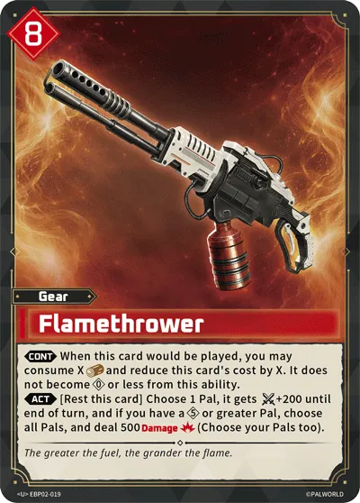 Flamethrower — Legends Awaken — Palworld TCG