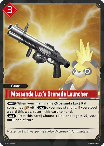 Mossanda Lux's Grenade Launcher — Legends Awaken — Palworld TCG