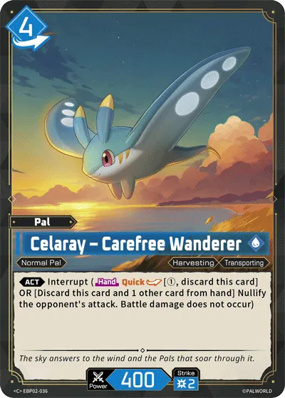 Celaray – Carefree Wanderer — Legends Awaken — Palworld TCG