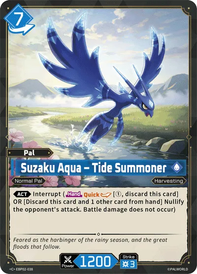 Suzaku Aqua – Tide Summoner — Legends Awaken — Palworld TCG