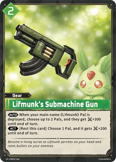 Lifmunk's Submachine Gun — Legends Awaken — Palworld TCG