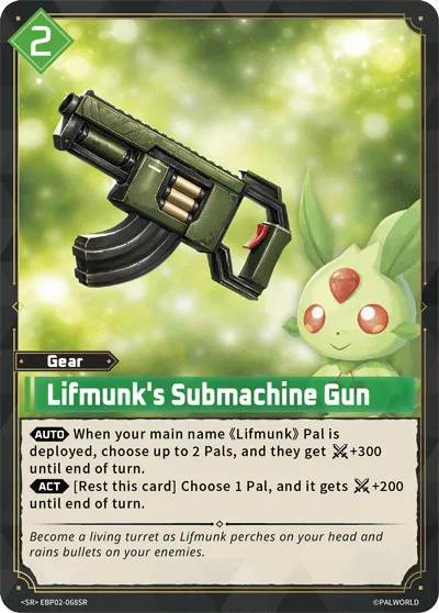 Lifmunk's Submachine Gun — Legends Awaken — Palworld TCG
