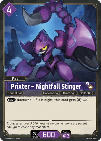 Prixter – Nightfall Stinger — Legends Awaken — Palworld TCG