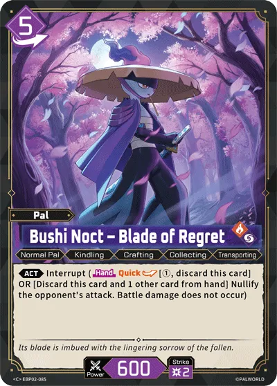 Bushi Noct – Blade of Regret — Legends Awaken — Palworld TCG