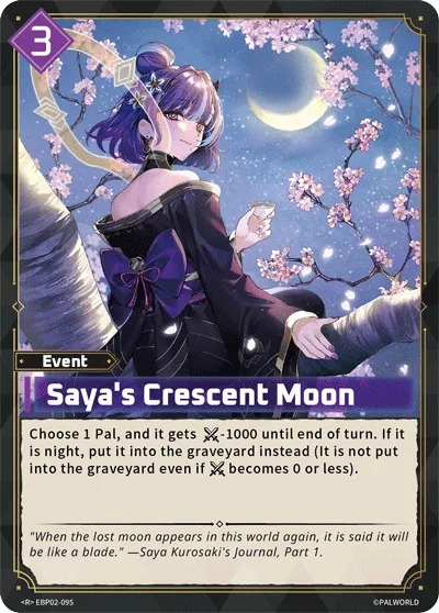 Saya's Crescent Moon — Legends Awaken — Palworld TCG
