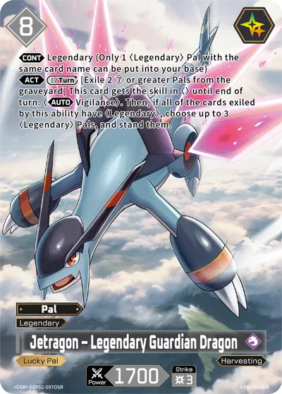 Jetragon – Legendary Guardian Dragon — Legends Awaken — Palworld TCG